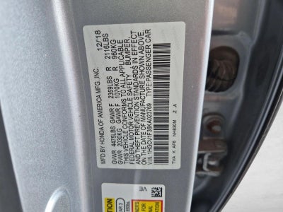 2019 Honda Accord Sedan Sport 1.5T CVT