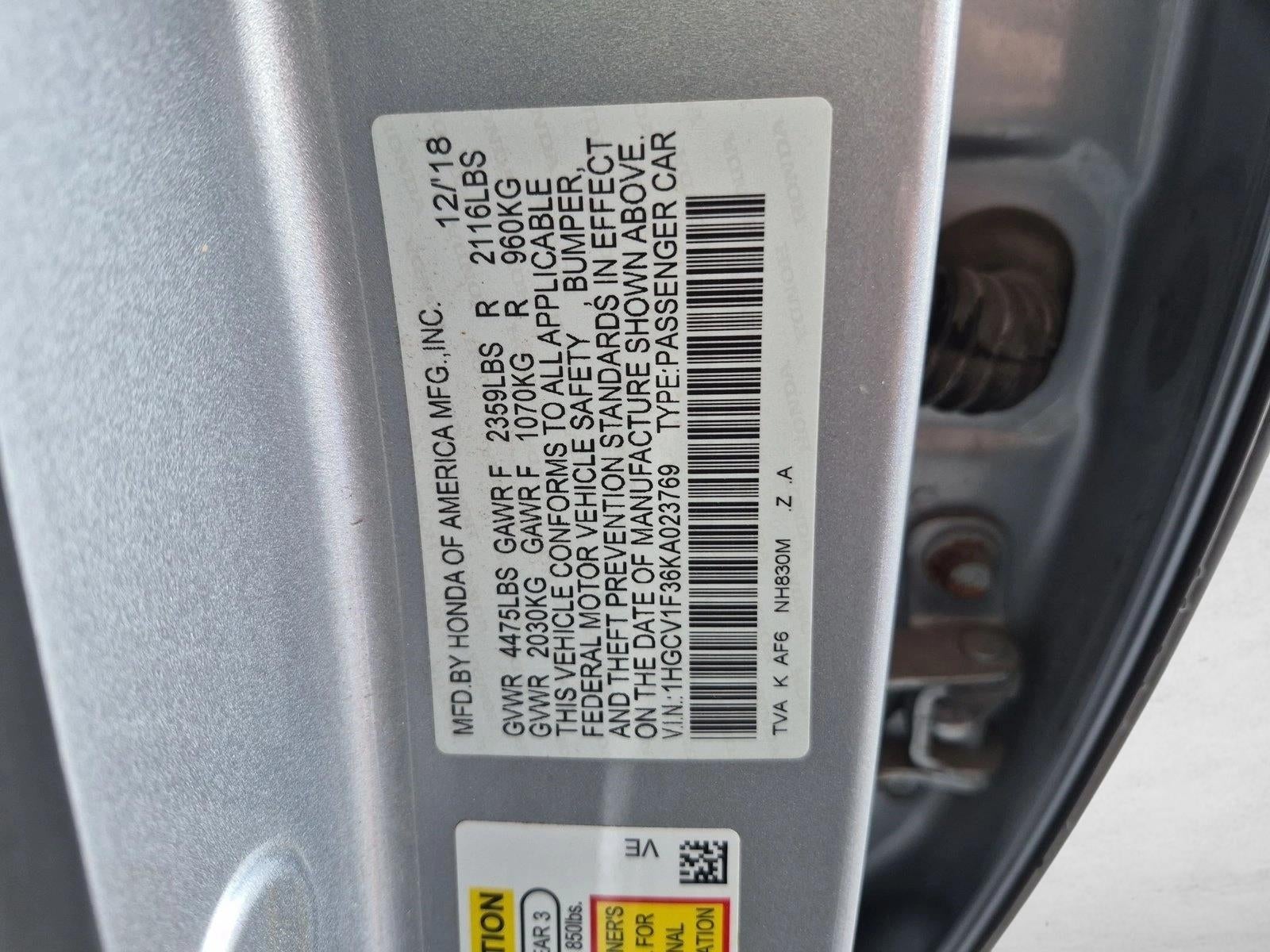 2019 Honda Accord Sedan Sport 1.5T CVT