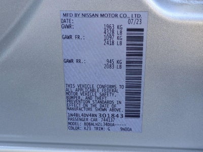 2024 Nissan Altima 2.5 SV Sedan