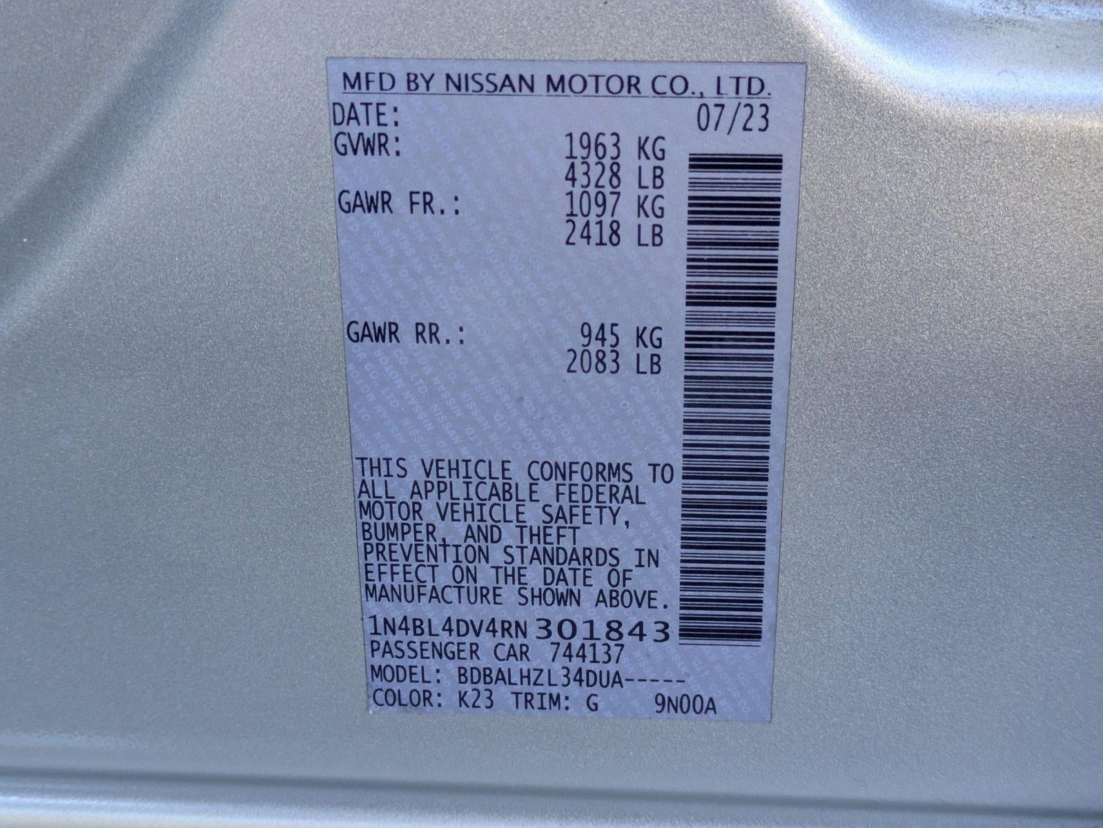 2024 Nissan Altima 2.5 SV Sedan