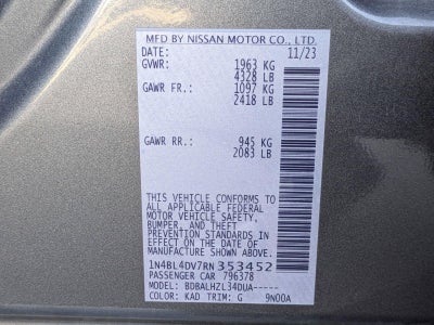 2024 Nissan Altima 2.5 SV Sedan