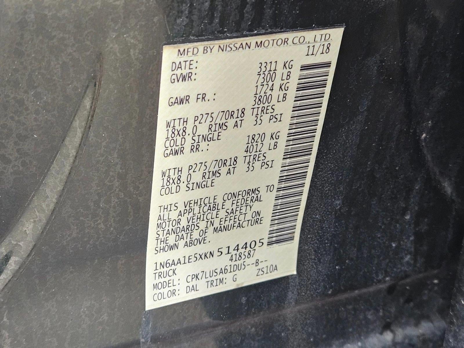 2019 Nissan Titan 4x4 Crew Cab PRO-4X