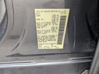 2014 Nissan Titan 4WD Crew Cab Short Bed PRO-4X