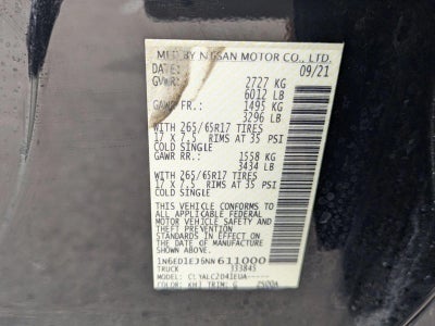 2022 Nissan Frontier Crew Cab 4x2 SV Auto