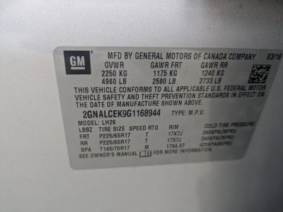 2016 Chevrolet Equinox FWD LT