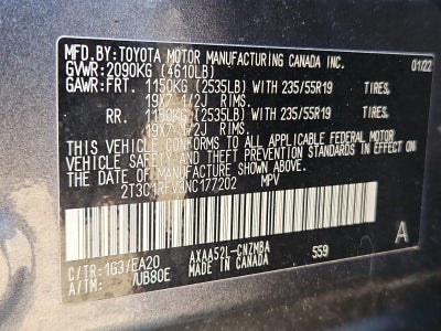 2022 Toyota RAV4 XLE Premium FWD (Natl)