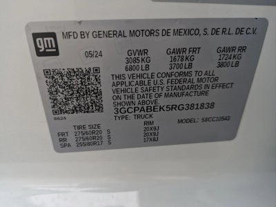 2024 Chevrolet Silverado 1500 Crew Cab Short Box 2-Wheel Drive Custom