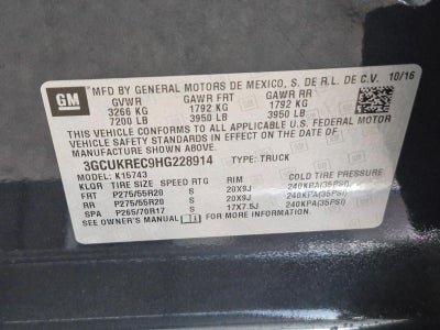 2017 Chevrolet Silverado 1500 Crew Cab Standard Box 4-Wheel Drive LT Z71