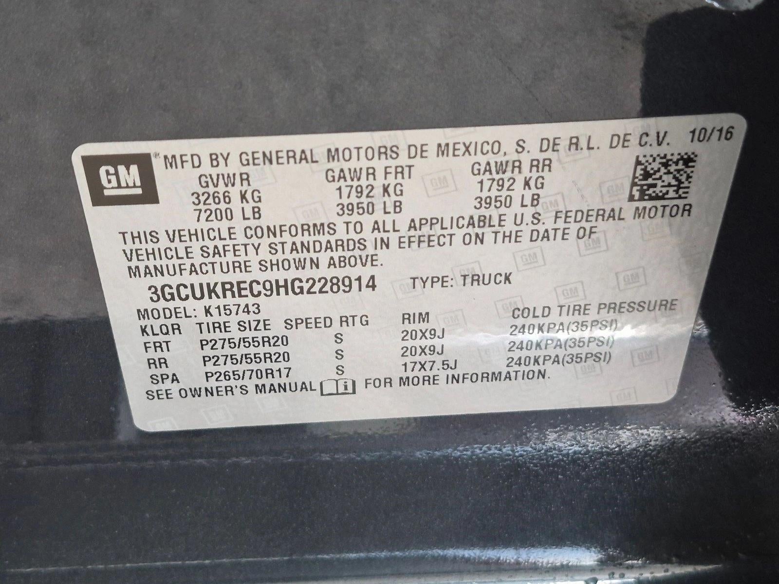 2017 Chevrolet Silverado 1500 Crew Cab Standard Box 4-Wheel Drive LT Z71