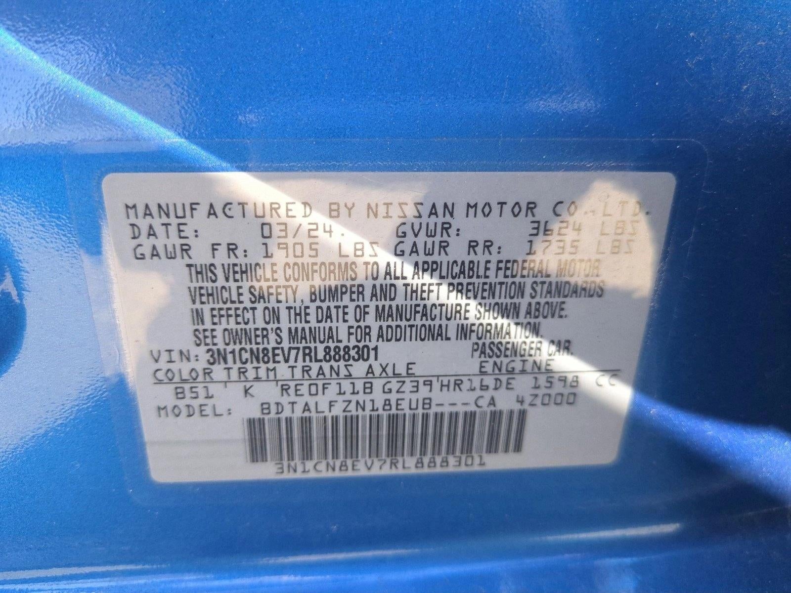 2024 Nissan Versa SV CVT