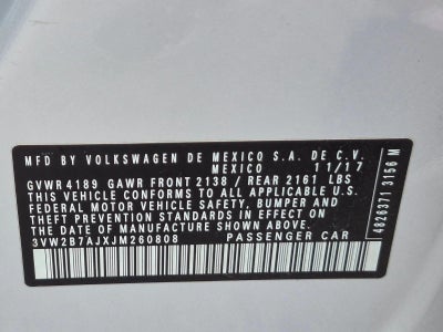 2018 Volkswagen Jetta 1.4T S Auto