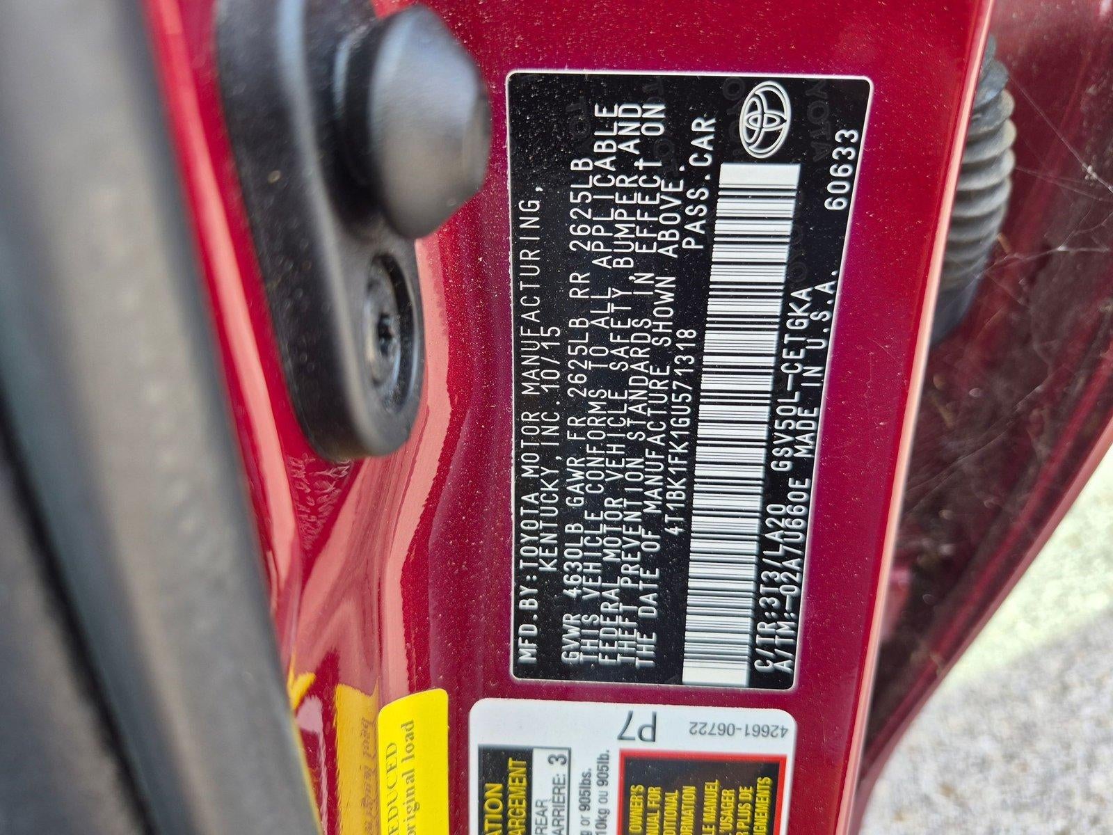 2016 Toyota Camry 4dr Sdn V6 Auto XLE (Natl)