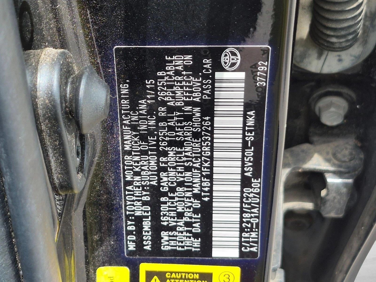 2016 Toyota Camry 4dr Sdn I4 Auto LE (SE)