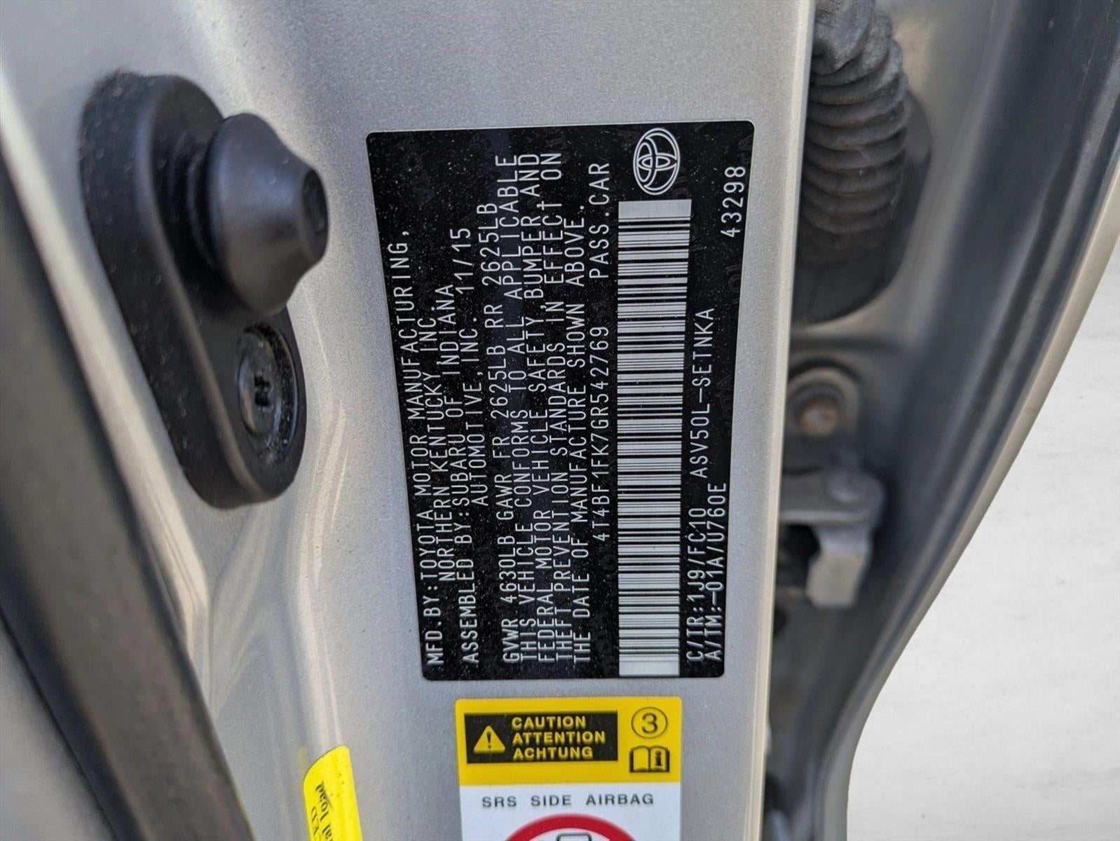 2016 Toyota Camry 4dr Sdn I4 Auto LE (SE)