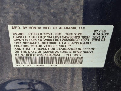 2019 Honda Passport EX-L FWD
