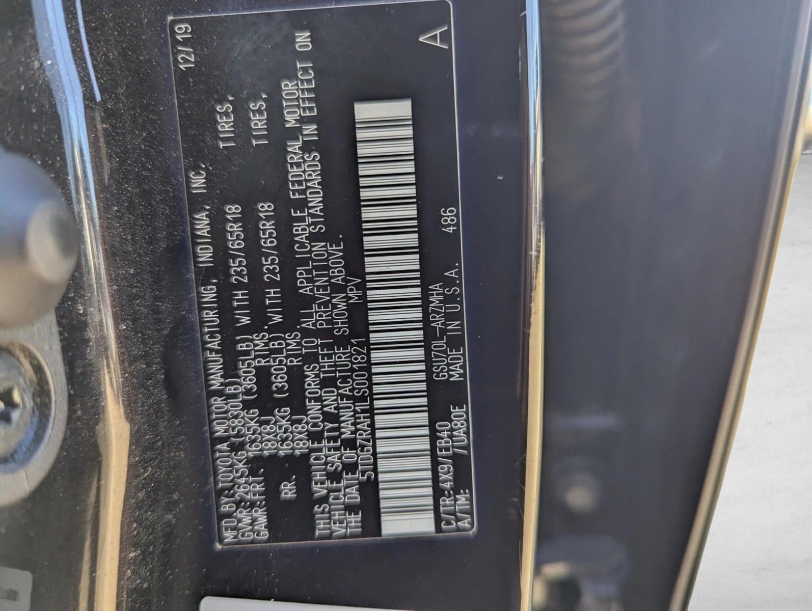 2020 Toyota Highlander XLE FWD (Natl)