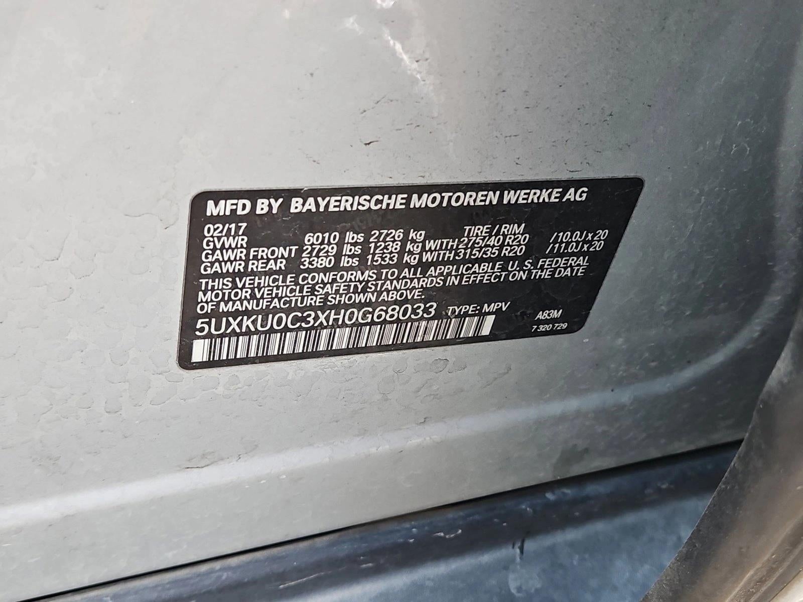 2017 BMW X6 sDrive35i Sports Activity Coupe