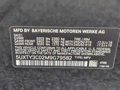 2021 BMW X3 sDrive30i Sports Activity Vehicle