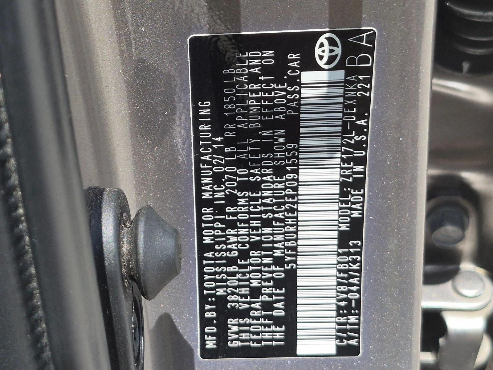 2014 Toyota Corolla 4dr Sdn CVT Auto LE (Natl)