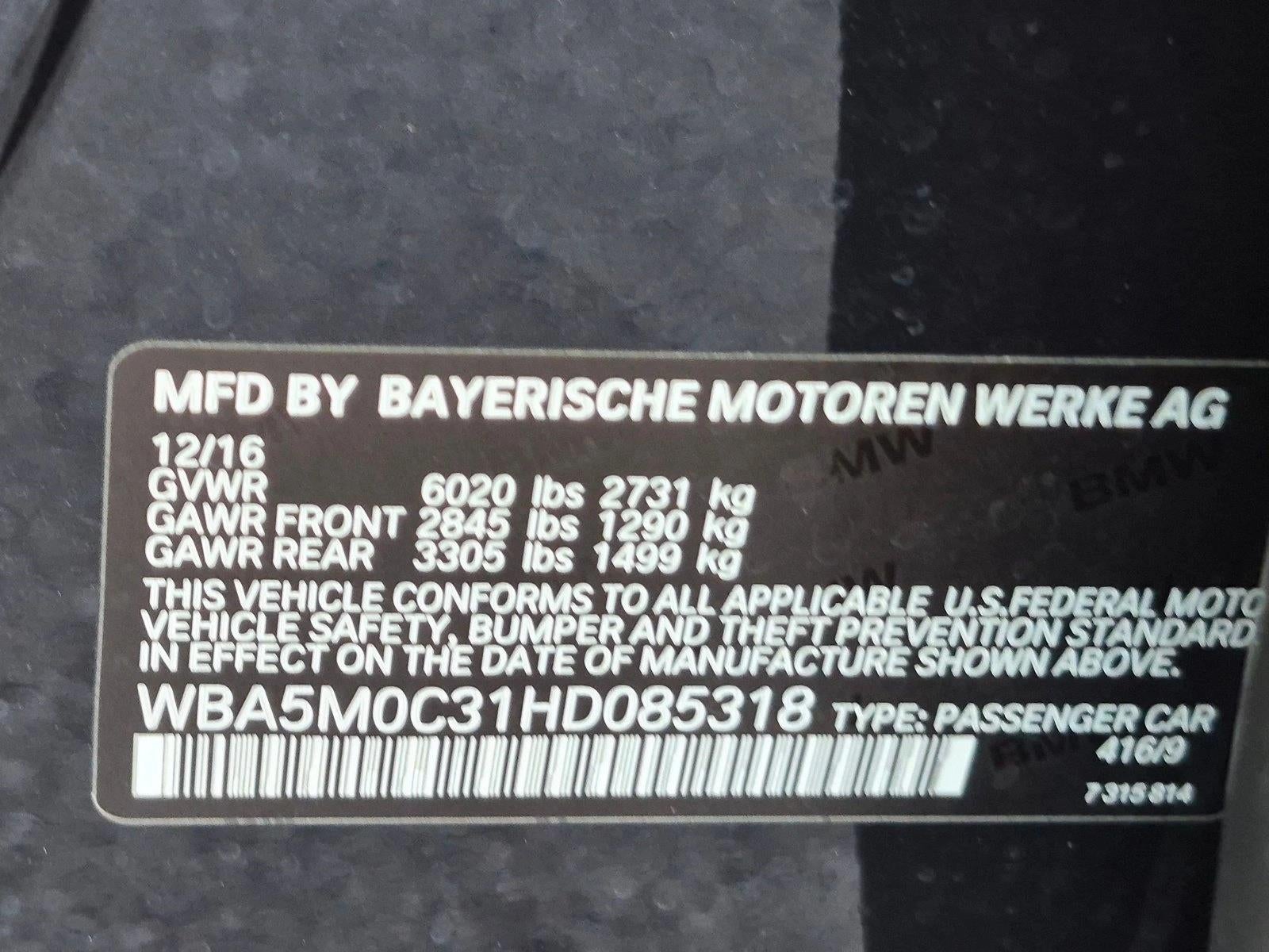 2017 BMW 550i xDrive Gran Turismo