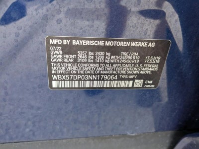 2022 BMW X3 xDrive30i Sports Activity Vehicle